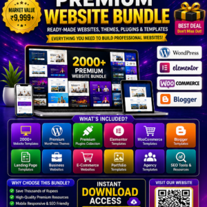 2000+ Premium Website Bundle Download | WordPress Themes Plugins Templates ₹149